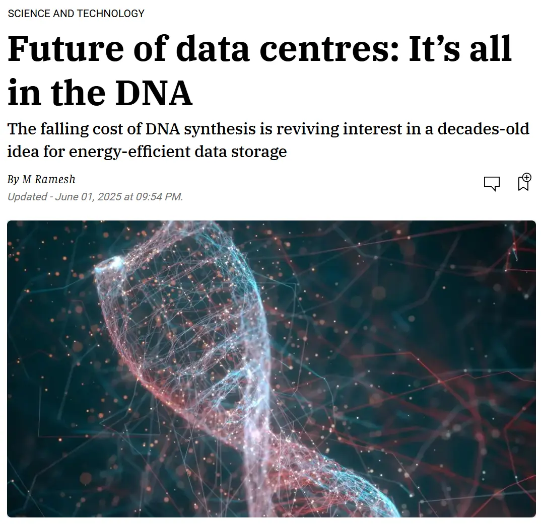 Future of data centres: It’s all in the DNA