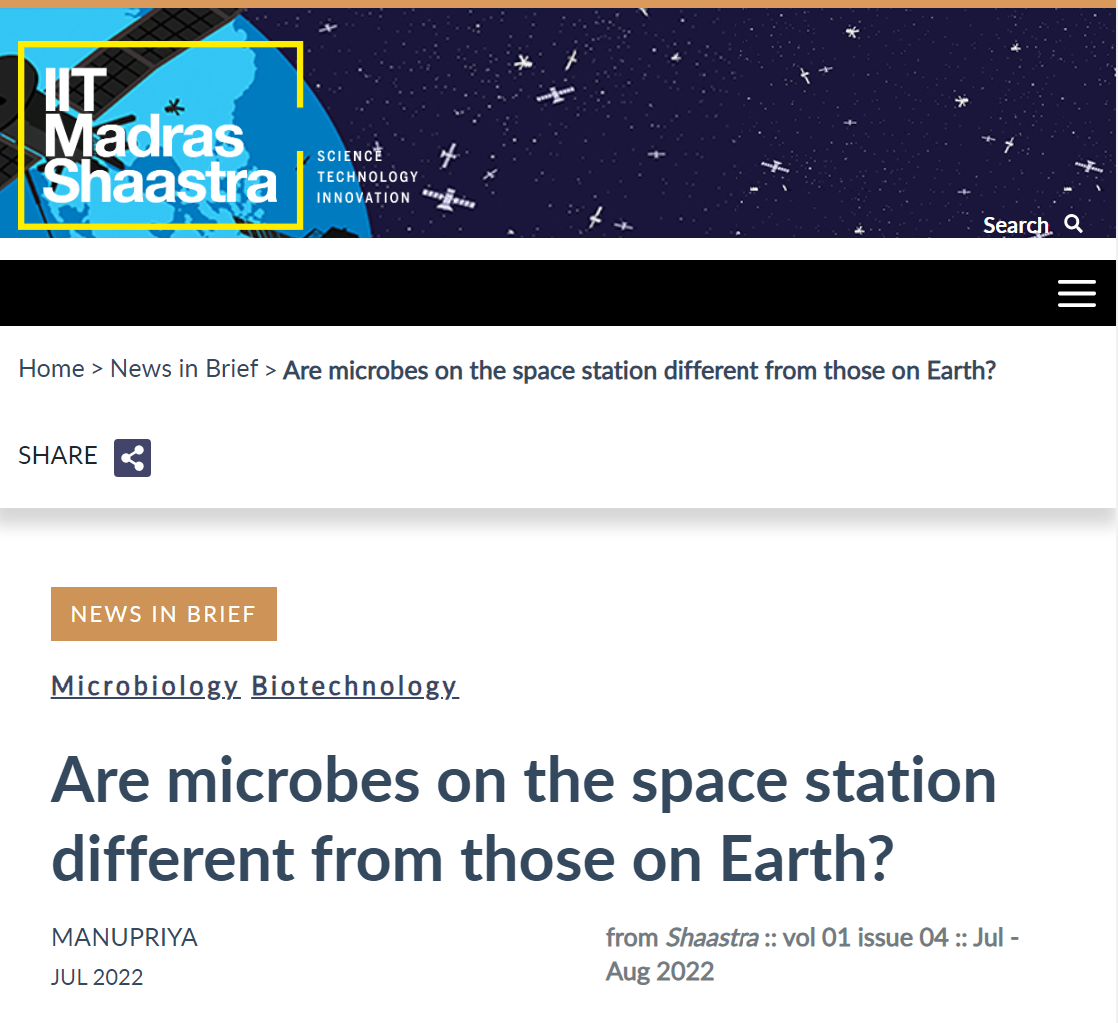 Are microbes on the space station different from those on Earth?