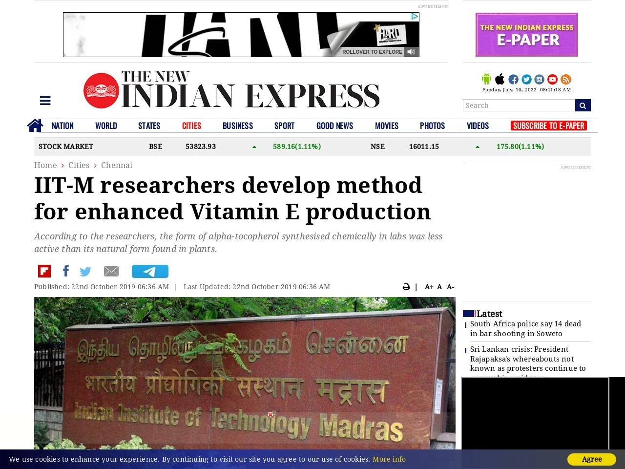 IIT-M researchers develop method for enhanced Vitamin E production