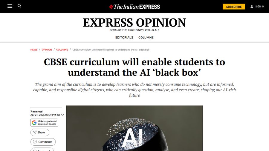CBSE curriculum will enable students to understand the AI ‘black box’