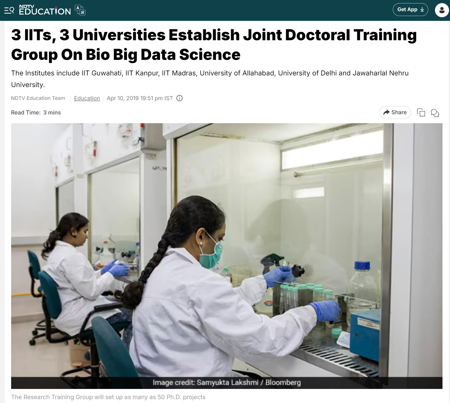 3 IITs, 3 Universities Establish Joint Doctoral Training Group On Bio Big Data Science