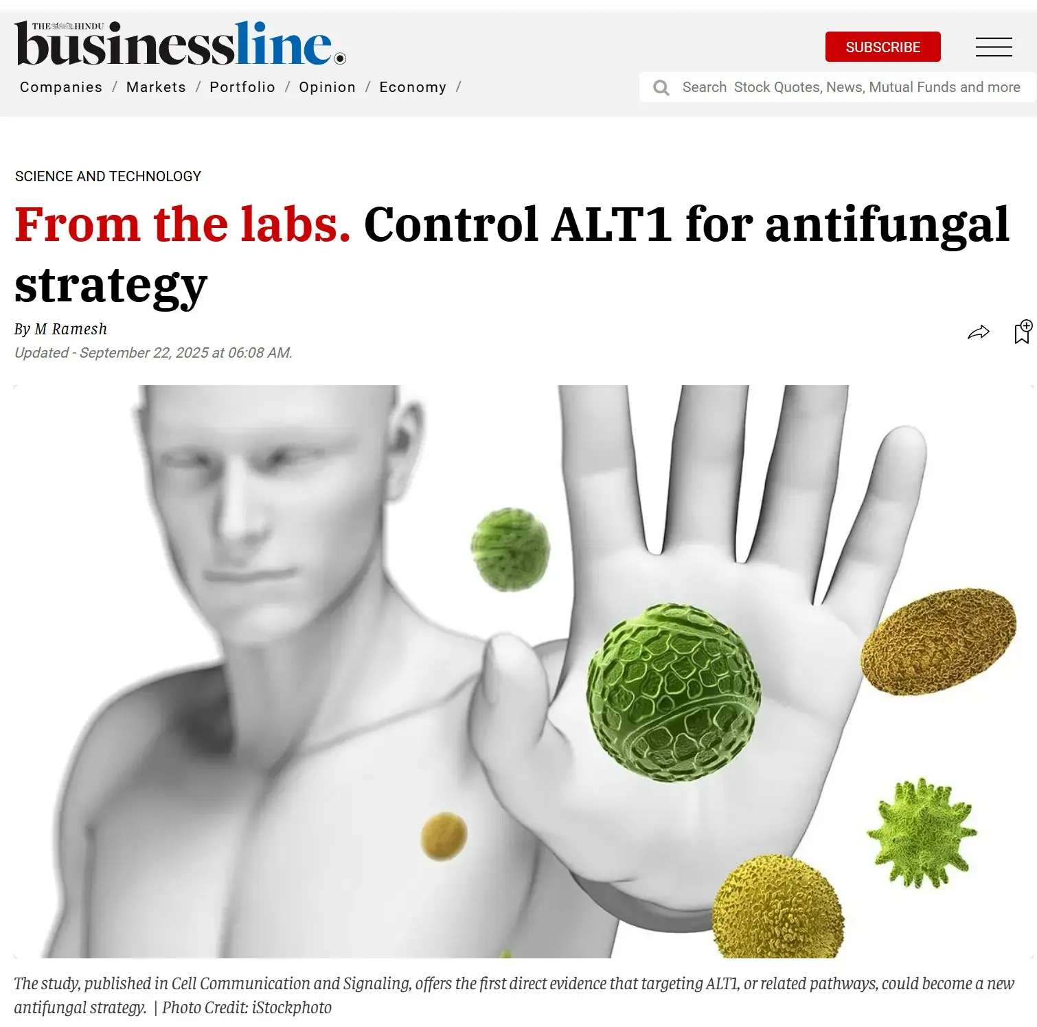 Control ALT1 for antifungal strategy