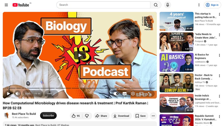 How Computational Microbiology drives disease research & treatment | Prof Karthik Raman